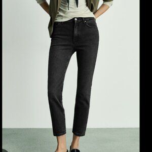 Mango Black Cropped Skinny Jeans 6